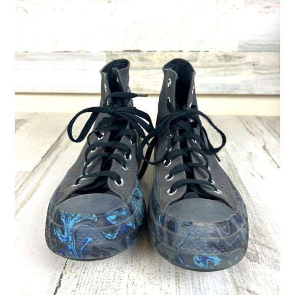 Converse Men’s 9.5 Chuck Taylor All Star CX High Marbled Blue Black sneaker shoe - Picture 2 of 9